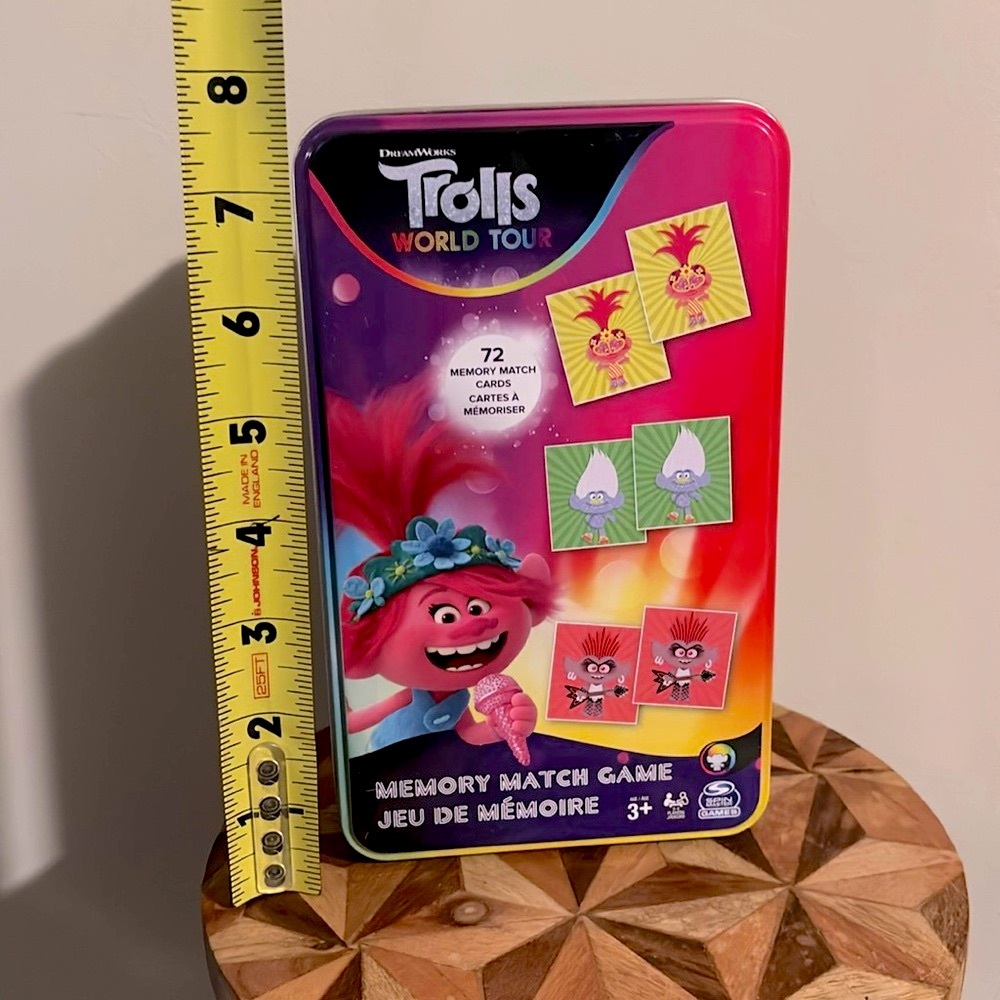 Dreamworks Trolls World Tour Memory Match Card Game Collectible Tin 72 Piece EUC - Picture 5 of 5